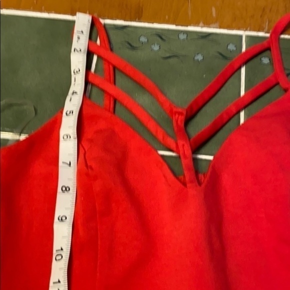 NWT Anthology Y Cage Front Red Dress - Picture 5 of 8